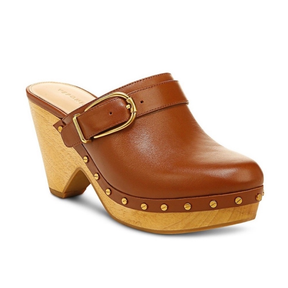 Hendrix Buckled Clogs by Veronica Beard